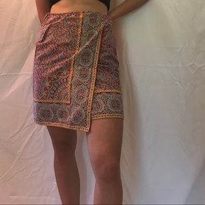 Lauren by Ralph Lauren patterned wrap around skirt